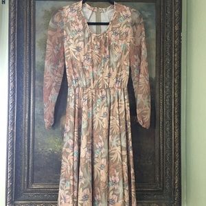 Vintage handmade dress with elastic waist